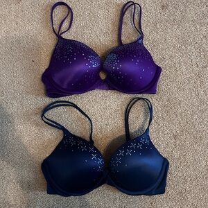 Victoria's Secret Purple and Navy Bras